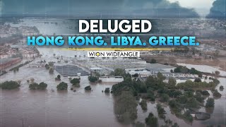 Deluged Hong Kong Libya Greece  WION Wideangle [upl. by Sirdna]