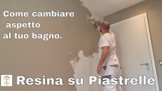 Come cambiare aspetto alle piastrelle del bagno con la resina senza demolizioni [upl. by Akirre]