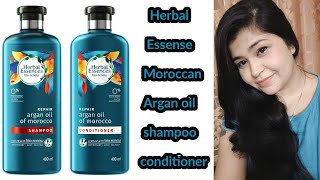 Herbal Essense Moroccan Argan oil shampoo conditioner review and current hair care routine বাংলা ভি [upl. by Nahte]