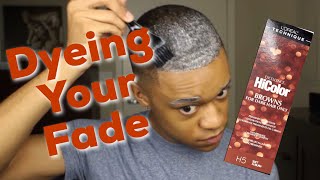 How To Dye Your Bald Fade  Loreal HiColor Soft Auburn H5 [upl. by Retxab]