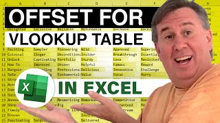 Excel  OFFSET for a VLOOKUP Table Episode 1619 [upl. by Nodlehs]