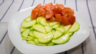 Ensalada de Calabacin y tomate  MUY FACIL [upl. by Also]