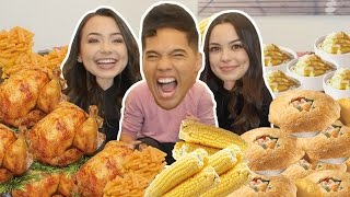 ULTIMATE THANKSGIVING DINNER CHALLENGE ft merrelltwins [upl. by Atihana37]