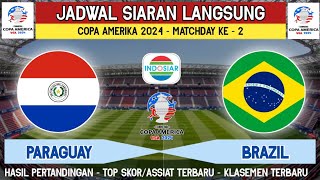 🔴 LIVE  Jadwal Siaran Langsung Copa America 2024  PARAGUAY vs BRAZIL  Copa America 2024 [upl. by Atiekram77]