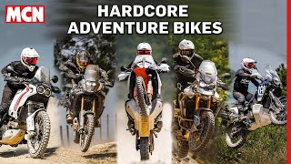 Finding 2023s toughest adventure bike  Ducati v KTM v Yamaha v Triumph v Husqvarna onoffroad MCN [upl. by Eirrahs]