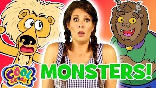 😱 Ms Booksy Meets Monsters 😱 Story Time with Ms Booksy  Cartoons for Kids [upl. by Gough]