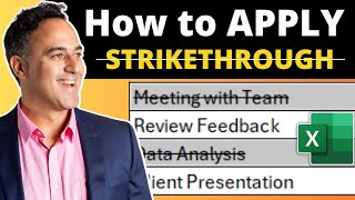 How to Apply Strikethrough in Excel [upl. by Milicent]