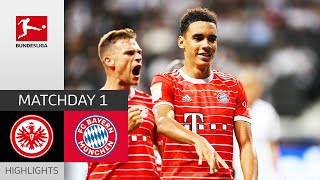 Eintracht Frankfurt  FC Bayern München 16  Highlights  Matchday 1 – Bundesliga 202223 [upl. by Airdnaz706]