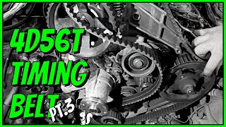 4D56T Cylinder Head Replacement Part 3 Head and Timing Belt install Complete Guide [upl. by Ahsemad893]