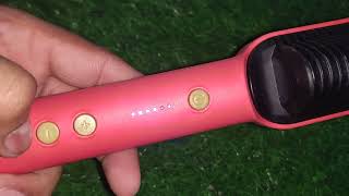 Hair straightener comb how to use live unboxing and honest review  tik tok viral straightener comb [upl. by Quartis]