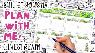 PLAN WITH ME LIVESTREAM  StartofMonth Bullet Journal Prep [upl. by Solahcin]