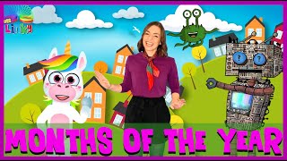 Months of the Year Song  Kindergarten Learning Videos  BerryAppley  Kids Songs [upl. by Vergos]