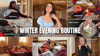 WINTER EVENING ROUTINE 🌙 daily chores simple realistic habits nighttime rituals  family time [upl. by Scotty]