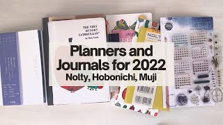 Planner and Journal Line Up for 2022 Muji Hobonichi Nolty Planners [upl. by Whipple]