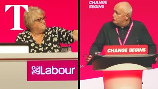 Labour booed over winter fuel cuts at party conference in Liverpool [upl. by Allecsirp]