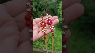 DIY Pearl rakhi priyazkorner diy shorts rakhimaking [upl. by Auohp]