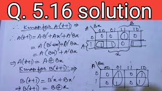 Q 516 Design a sequential circuit with two D flipflops A and B and one input xin [upl. by Aiset]