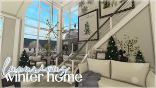 Bloxburg  Luxurious Winter Family Home  Roblox  House Build [upl. by Aiekan688]