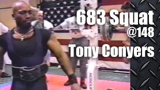 Tony Conyers 683 Squat 148  1996 APF Senior Nationals [upl. by Ihtraa331]