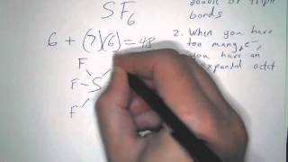 Expanded octet lewis structure How to draw the lewis structure of SF6 [upl. by Bueschel]