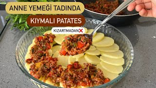 ANNE YEMEĞİ TADINDA😋 EN HAFİF FIRINDA KIYMALI PATATES ✅ Az Kıyma İle Çook Lezzet kıymalıpatates [upl. by Ratna444]