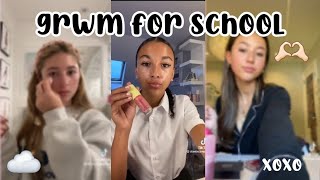 GRWM for school TIKTOK compilation ☁️🫶🏻Eleanor 🩷 [upl. by Rapsac]