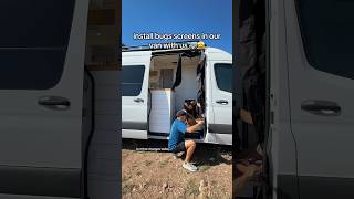 Installing bug screens in our camper van vanlife [upl. by Alan]