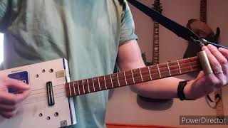 How to play Every Day Is A Winding Road by Sheryl Crow on Cigar Box Guitar [upl. by Nuawtna]