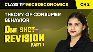 Theory of Consumer Behavior  One Shot Revision Part 1  Class 11 Economics Chapter 2  CBSE 2024 [upl. by Ynner]