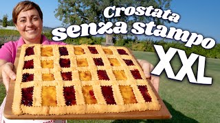 CROSTATA XXL SENZA STAMPO Ricetta Facile  Fatto in Casa da Benedetta [upl. by Innor]