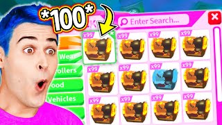 Opening 100 SCARECROW BOXES To Get EVERY MEGA SCARE CROW Pet In Adopt Me Roblox EXPENSIVE [upl. by Ahtiuqal]