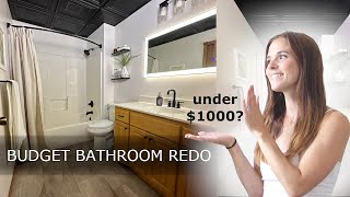 Budget Bathroom Makeover  DIY Bath Remodel [upl. by Kliber]