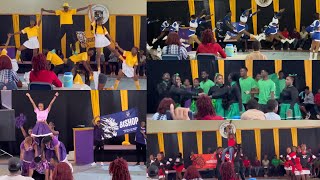 The Mico University Sports Day Cheerleading ❤️💜💛💚💙Pt1 [upl. by Shelden308]