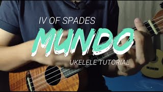 IV OF SPADES  MUNDO  EASY CHORDS  UKELELE TUTORIAL [upl. by Sammy]