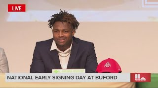 Buford High School player Eddrick Houston commitment announcement [upl. by Esma]