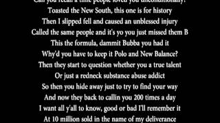 Bubba Sparxxx  Deliverance Lyrics [upl. by Ettevram]