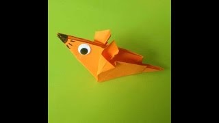 Origami met Juf Jannie  muis vouwen van vouwpapier [upl. by Rubinstein]