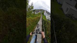 Found this new local urban freeride line 😍 mtb manual bike urbanfreeride urbandownhill [upl. by Nylassej]