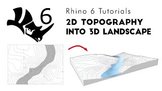 Rhino 6 3D Turning 2D Topography into 3D Landscape [upl. by Finbur]