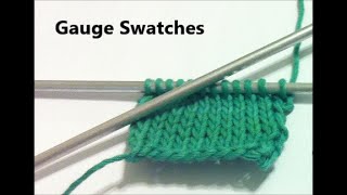 Beginner Knitting Gauge Swatches [upl. by Bigner418]