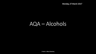 AQA 35 Alcohols REVISION [upl. by Vincenty346]