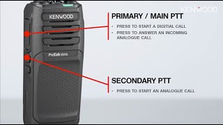 TK3701D LicenseFree Digital PMR446 Radio Second PTT  KENWOOD Comms [upl. by Tertia]