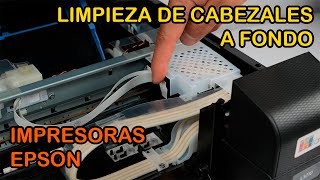 Hacer limpieza de cabezales profunda manualmente  Impresoras Epson [upl. by Erline]