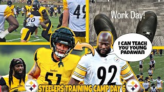 Fights Herbig Training With James Harrison  More Steelers Training Camp News [upl. by Siramed]