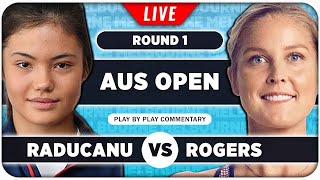 RADUCANU vs ROGERS • Australian Open 2024 • LIVE Tennis PlaybyPlay Stream [upl. by Cara]