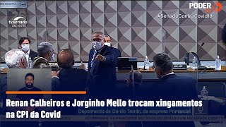 Renan Calheiros e Jorginho Mello trocam xingamentos na CPI da Covid [upl. by Slayton]