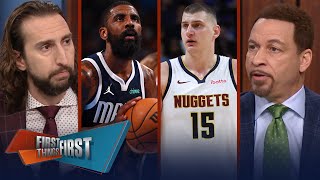 Kyrie hits gamewinner crowned ‘most skilled ever’ amp Mavs defeat Nuggets  NBA  FIRST THING FIRST [upl. by Koorb213]