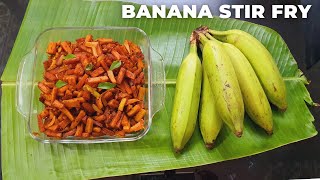 Banana stir fry  നേന്ത്രക്കായ മെഴുക്കുപുരട്ടി  Nentra Kaya Mezhukkupuratti [upl. by Rosemonde]