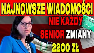 ZUS WYDAŁ WAŻNY KOMUNIKAT NIE KAŻDY SENIOR DOSTANIE 2200 ZŁ WE WRZEŚNIU KOGO TO WYKLUCZENIE [upl. by Ameluz]