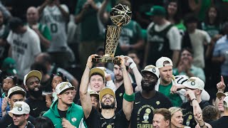 Boston Celtics NBA Finals FULL celebration and trophy presentation [upl. by Ikim]